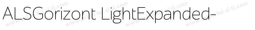 ALSGorizont LightExpanded字体转换